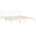 Estructura de cama con cabecero madera maciza blanco 160x200 cm