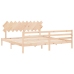 Estructura de cama con cabecero madera maciza 200x200 cm