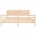 Estructura de cama con cabecero madera maciza 200x200 cm