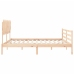 Estructura de cama con cabecero madera maciza 200x200 cm