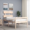 Cama para personas mayores con cabecero madera maciza