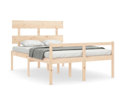 Cama de matrimonio personas mayores con cabecero madera maciza