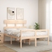 Cama de matrimonio personas mayores con cabecero madera maciza