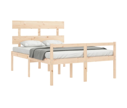 Cama de matrimonio personas mayores con cabecero madera maciza