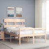 Cama para personas mayores con cabecero madera maciza