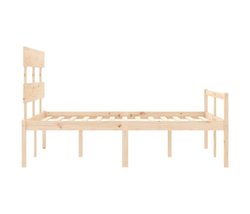 Cama para personas mayores con cabecero madera maciza 140x190cm