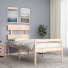 Cama para personas mayores con cabecero madera maciza 90x200 cm