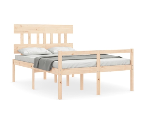 vidaXL Cama de matrimonio personas mayores con cabecero madera maciza