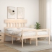 vidaXL Cama de matrimonio personas mayores con cabecero madera maciza