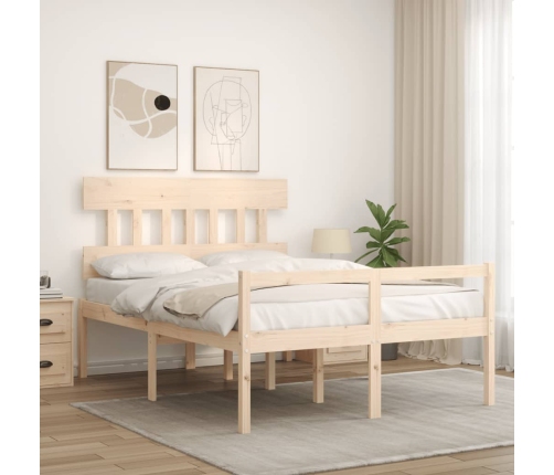 Cama para personas mayores con cabecero madera maciza 140x190cm