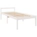 vidaXL Cama personas mayores cabecero madera maciza blanco 100x200 cm