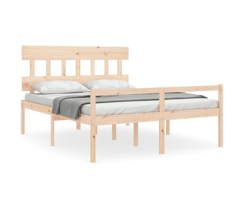 Cama de matrimonio para personas mayores cabecero madera maciza