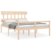 vidaXL Cama para personas mayores con cabecero madera maciza 160x200cm