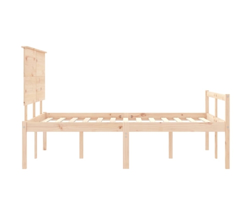 Cama para personas mayores con cabecero madera maciza 140x190cm