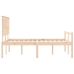 Cama para personas mayores con cabecero madera maciza 140x190cm