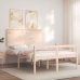 Cama para personas mayores con cabecero madera maciza 140x200cm