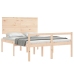 Cama para personas mayores con cabecero madera maciza 140x200cm