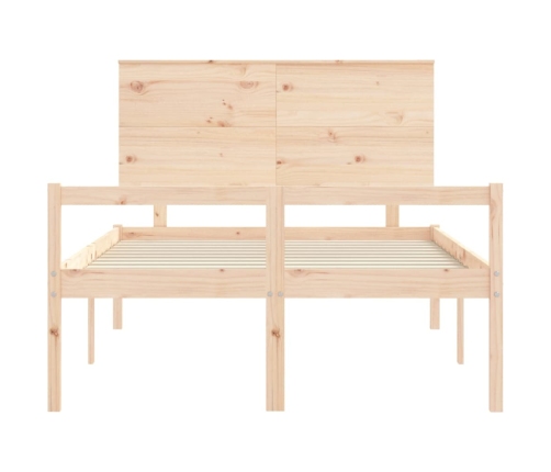 Cama para personas mayores con cabecero madera maciza 140x200cm