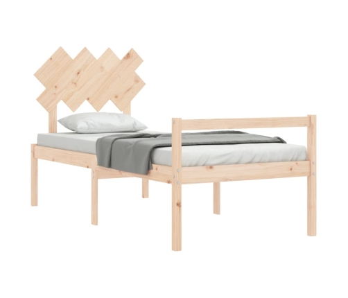 Cama para personas mayores con cabecero madera maciza