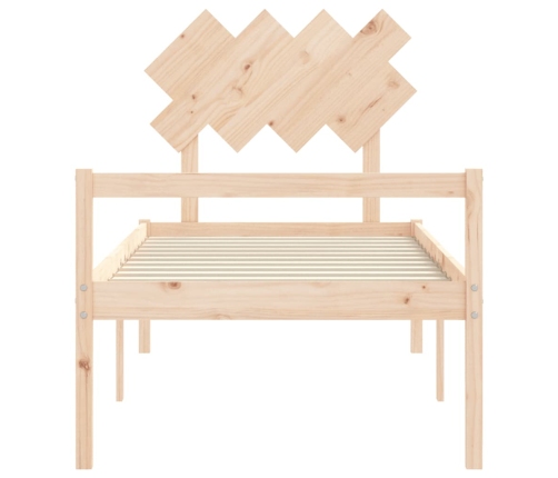 Cama para personas mayores con cabecero madera maciza