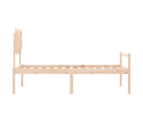 Cama para personas mayores con cabecero madera maciza