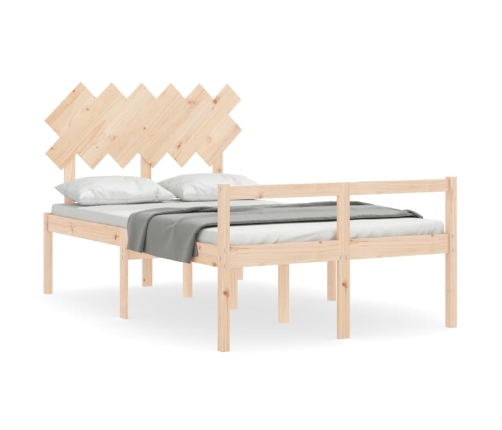 Cama de matrimonio personas mayores con cabecero madera maciza