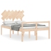 Cama de matrimonio personas mayores con cabecero madera maciza
