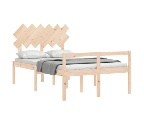 Cama de matrimonio personas mayores con cabecero madera maciza