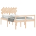 Cama de matrimonio personas mayores con cabecero madera maciza
