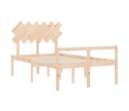 Cama de matrimonio personas mayores con cabecero madera maciza