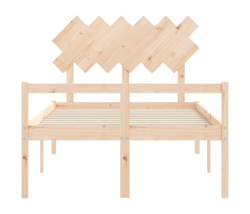 Cama de matrimonio personas mayores con cabecero madera maciza