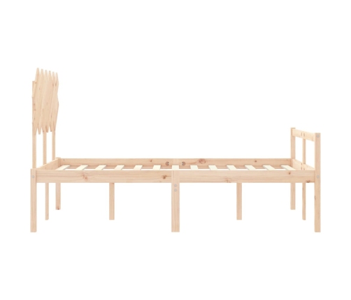 Cama de matrimonio personas mayores con cabecero madera maciza