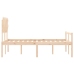 Cama de matrimonio personas mayores con cabecero madera maciza