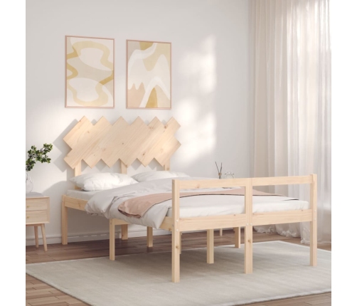 Cama para personas mayores con cabecero madera maciza