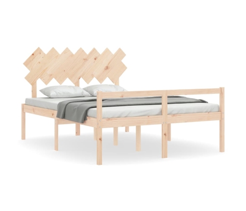 Cama para personas mayores con cabecero madera maciza 140x190cm