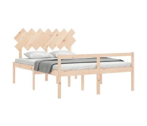 Cama para personas mayores con cabecero madera maciza 140x190cm