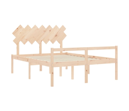 Cama para personas mayores con cabecero madera maciza 140x190cm