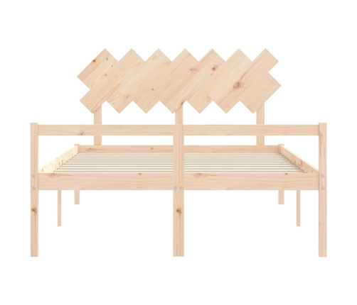 Cama para personas mayores con cabecero madera maciza 140x190cm