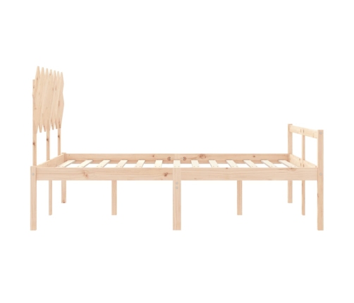 Cama para personas mayores con cabecero madera maciza 140x190cm