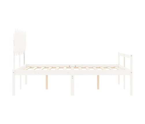 Cama para personas mayores con cabecero madera maciza 140x190cm