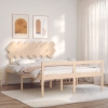 vidaXL Cama para personas mayores con cabecero madera maciza 140x200cm