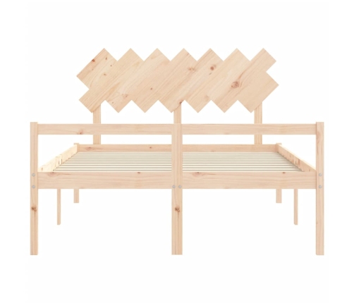 Cama de matrimonio para personas mayores cabecero madera maciza