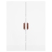 Armario de pared 2 unidades blanco brillante 69,5x34x90 cm