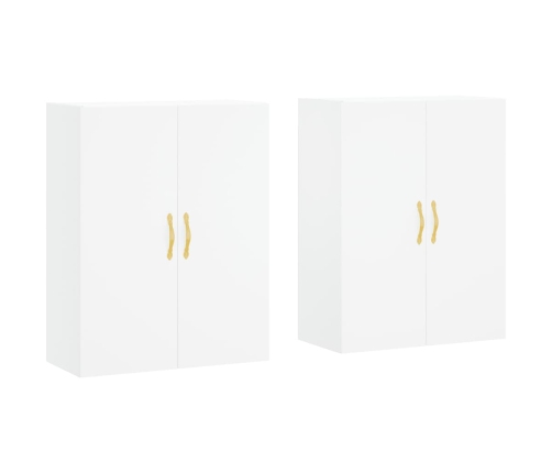 Armarios de pared 2 unidades blanco 69,5x34x90 cm