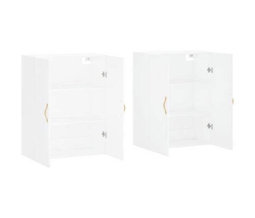 Armarios de pared 2 unidades blanco 69,5x34x90 cm