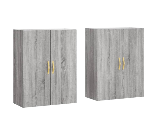 Armarios de pared 2 unidades gris Sonoma 69,5x34x90 cm