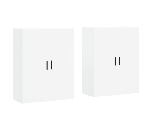 Armarios de pared 2 unidades blanco 69,5x34x90 cm