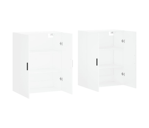 Armarios de pared 2 unidades blanco 69,5x34x90 cm