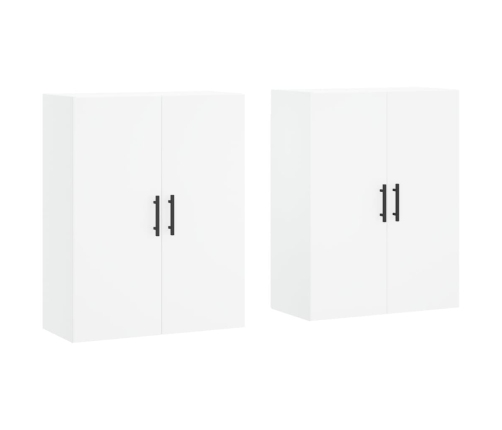 Armarios de pared 2 unidades blanco 69,5x34x90 cm