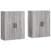 Armarios de pared 2 unidades gris Sonoma 69,5x34x90 cm